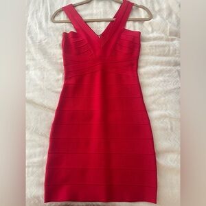 Bebe Red Bandage Dress Size XS